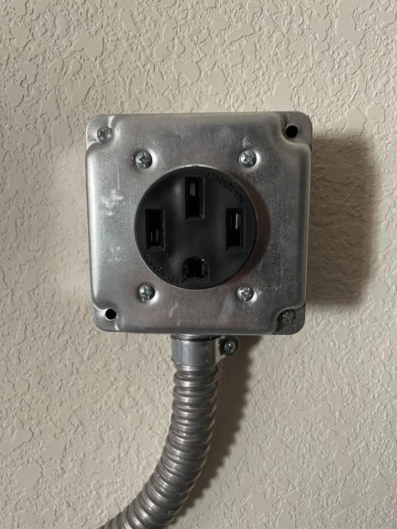 NEMA 14-50 outlet installed for Smart Home Electrical in Avery Creek